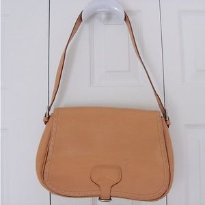 🥯Nude Italian leather shoulder purse